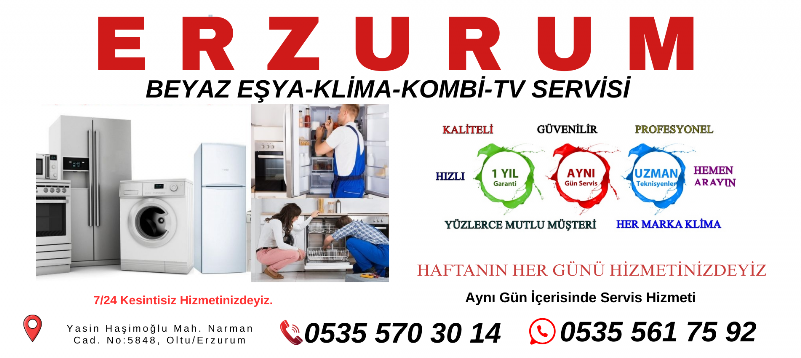 Erzurum Beyaz Eşya Servisi
